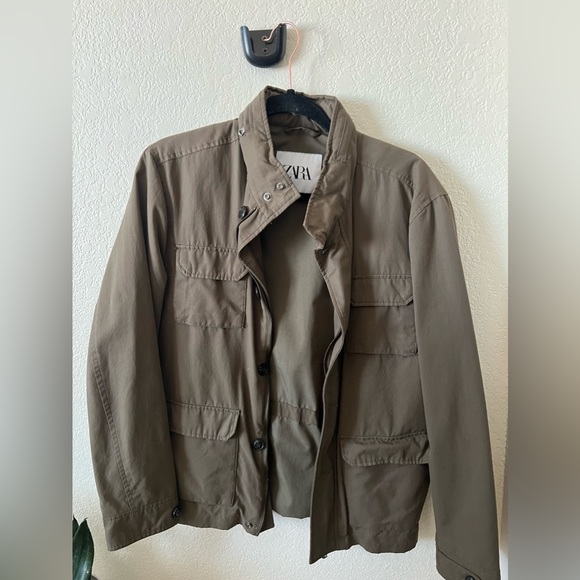 Zara Jackets & Coats Mens Zara Travelers Jacket In Olive Green Poshmark